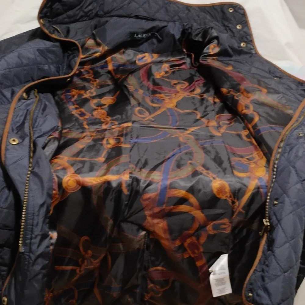 SALE! Ralph Lauren Diamond Quilted Jacket W Removable Hood Sz.M (A-75) - Picture 11 of 15